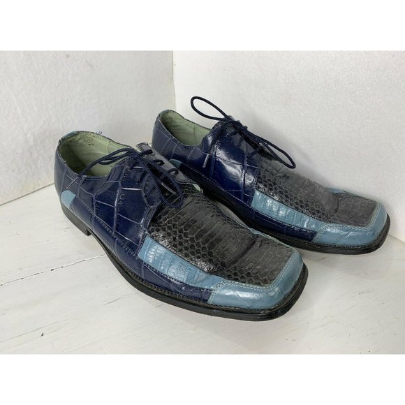 Stacy Adams Blue Snake Skin Oxford 10 M Men\'s Shoe main image 9